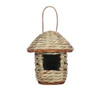 Hummingbird Nest House - Woven Grass Bird Cage for Outdoor Garden, Eco Hanging Roosting Shelter, Indoor Houses Rustic Bird House for Trees, Balcony Fence, Safe Habitat for Small Birds in Each