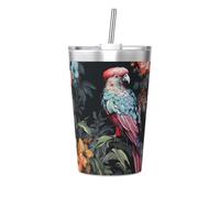 Hummingbird of Prey Printing conical Straw Thermos Cup, Insulated Straw Cup, Perfect for Gym use or Taking with You