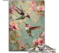 Hummingbird Oil Painting Jigsaw Puzzles for Adults 1000 Jigsaws, Educational Games Home Decoration Birthday Present, Gifts, Wall Art (50x75cm)