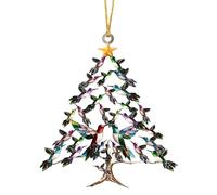 Hummingbird Ornament - Bird Art Christmas Tree Sun Catcher,2D Acrylic Pendant Decor Wall Art - for Bedroom Patio Garden Balcony Door Kitchen Porches
