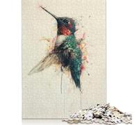 Hummingbird Painting Charm Puzzle for Adults 300 Pieces Puzzle Jigsaws for Adults Home Decoration Puzzle Toys 1000pcs (75x50cm)