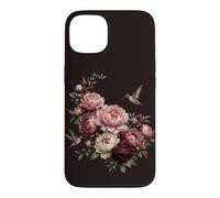 Hummingbird Peony Floral Pink Flowers Botanical Garden Case for iPhone 13