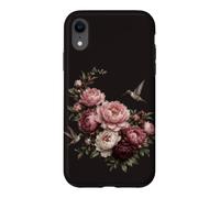 Hummingbird Peony Floral Pink Flowers Botanical Garden Case for iPhone XR