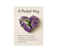Hummingbird Pocket Hug, Warm Heart-Shaped Comfort Pocket Hug with Sympathy Card, Bereavement Keepsake for Loss, Encouragement Gift for Grieving Friends & Family (A01)