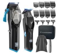 HUMMINGBIRD™ Pro Series Hair Clippers and Trimmer Set - 9000 RPM Magnetic Motor, DLC Blade, Zero-Gapped T-Blade Trimmer, Cordless USB-C Rechargeable, Super Torque, Carry Case, Professional Barber Kit