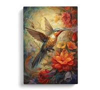 Hummingbird Renaissance Art Canvas Wall Art Print 30x20 Inch
