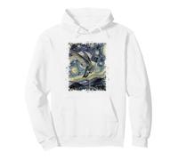 Hummingbird Starry Night Art Painting Bird Lover Van Gogh Pullover Hoodie