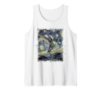 Hummingbird Starry Night Art Painting Bird Lover Van Gogh Tank Top