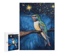 Hummingbird Starry Night Art Print Puzzle 1000 Teile Schwer Puzzle Spielzeug Lernspiel Impossible Herausforderungsspielzeug Für Erwachsene Kinder 500 PCS