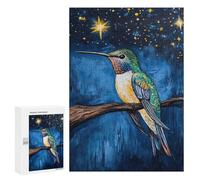 Hummingbird Starry Night Art Print Puzzle 1000 Teile Schwer Puzzle Spielzeug Lernspiel Impossible Herausforderungsspielzeug Für Erwachsene Kinder 300 PCS
