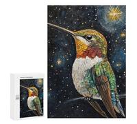 Hummingbird Starry Night Puzzle 1000 Teile Schwer Puzzle Spielzeug Lernspiel Impossible Herausforderungsspielzeug Für Erwachsene Kinder 300 PCS