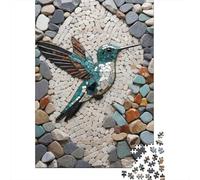 Hummingbird Stone Mosaic Art, 1000 Piece Paper Jigsaw, 52x38cm/1000pcs | For a calm Advent activity, this adult jigsaw puzzle with 1000 pieces turns winter downtime into puzzle time.