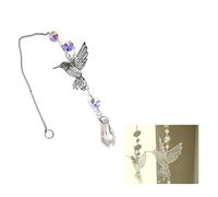 Hummingbird Sun Catcher, Rainbow Maker Crystal Prism Suncatcher, Hanging Window Decor for Garden Ornaments Outdoor, Catcher Wind Chimes for Home, Yard, Garden Decorations Outdoor