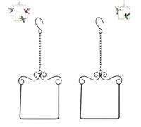 Hummingbird Swings and Perches Metal Frames with Wooden Dowel, Hummingbird Swaying on Its Perch Bird Swing for Feeder, Hanging Outdoor Garden Patio Tree Branch Decor with Hooks (2 pcs)