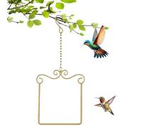 Hummingbird Swings - Metal Frame Hummingbird Swings and Perches,HummingbirdSwaying On Its Perch,Wild Bird Swing Outdoor Bird Perch for Hanging Indoor Outdoor Trunk Lawn Patio Garde