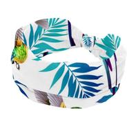 Hummingbird Tropical Flowers Wide Headbands for Women, Stretchy Head bands, Non Slip Sports Hair Bands, Fahion Wide Headband for Yoga, Workout, Daily