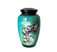 Hummingbird Urns Large Size 220 Cub. - Humans & Burial Urns for Ashes -(Adult) Love Animal Life Addition Urn for Adult Male, Femail Ashes Cremains Memorial with Free Velvet Bag