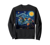 Hummingbird Van Gogh Starry Night Art Painting Sweatshirt