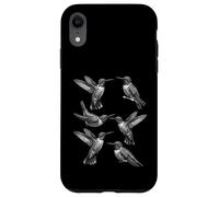 Hummingbird Vintage Sketch Art Wildlife Animal Retro Nature Case for iPhone XR