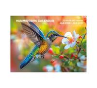 Hummingbird Wall Calendar - 12 Month Landscape Planner Colorful Bird Artwork Organizer Monthly Planning Display Nature Inspired Planning Calendars