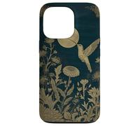 Hummingbird Wildflower Plant Pattern Celestial Bird Case for iPhone 13 Pro