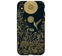 Hummingbird Wildflower Plant Pattern Celestial Bird Case for iPhone X/XS