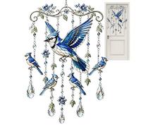 Hummingbird Wind Chimes - Deep Tone Sparkling Crystals - Suspending Garden Wind Chime,for Outdoor Backyard Patio Balcony Porch Birthday Memorial Women Grandma Mother's Day