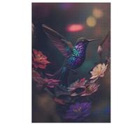 Hummingbird Wooden Jigsaw Puzzles, 1000 Piece Puzzle Board Game, Best Gift for Adults And Kids, Family Game, 78×53cm