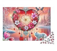 Hummingbirds And Flowers 1000pc Heart Dream Thick Cardboard Jigsaw Puzzle for Stress Relief Seekers Christmas Gathering Home Decor Idea 38x26cm/1000pcs
