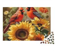 Hummingbirds And Flowers 1000pc Sun Bird Heavy-duty Cardboard Jigsaw Puzzle for Brain Teaser Lovers Team Building Holiday Pastime 70x50cm/1000pcs