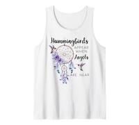 Hummingbirds Appear When Angels are Near Hummingbird Purple Tank Top