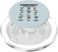 Hummingbirds Around The World Bird Lover PopSockets PopGrip for MagSafe