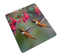Hummingbirds Feeding On Nectar Cute Funny Gaming Mouse Pad, Desk Mouse Mat for Office, Gaming & Study