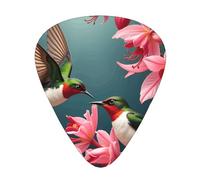 Hummingbirds Guitar Picks Gift Set - 12 Smooth Durable Plectrums For Acoustic, Electric & Bass Guitar, Perfect Present For Guitar Lovers & Musicians