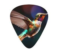 Hummingbirds in Flight Stylish and durable guitar picks, three types of thin, medium and heavy guitar picks (12 pieces), suitable for guitar, bass, electric guitar, ukulele,