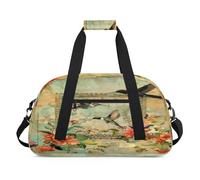 Hummingbirds Painting Duffel Bags for Women Men Kids Girls Boys Overnight Weekender Travel Bag 24L Sport Gym Duffel Bag Practice Tote Carry Bag