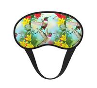 Hummingbirds Red Flower Hibiscus Sleep Mask for Side Sleeper, Eye Mask Sleeping for Women Men,for Sleeping with Elastic Band