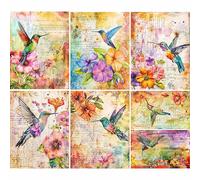 Hummingird Rice Papers, 21 x 26.5cm (6 Sheets) - Decoupage Paper 6X Designs for Collage, Mixed Media, Card Making & Crafts, Decoupage by CRAFT KREATIVELY