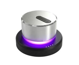 HumminGuru LUMI Record Weight Stabilizer & Turntable Speed Tester | 33/45/78RPM Stroboscopic Disc & Light | 300g LP Aluminum Weight Clamp | 9 LED Color Ambient Light Lamp | Auto Off & Anti-fingerprint