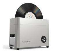 HumminGuru Ultrasonic Vinyl Record Cleaner- 40kHz Ultrasonic Vinyl Record Cleaning Machine with Auto Drying, Vinyl Record Cleaner Kit with Filters, 1Y Warranty (NOVA Silver, 7/10/12 Inch)