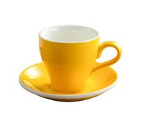 HUMOCHUSON Cappuccino Cup 280Ml European Ceramic Coffee Cup Suitable for Cappuccino American Latte Latte Modern Simple Style - Yellow