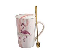 HUMOCHUSON Coffee Cup 450Ml Marble Mug Hand-Painted Gold-Rimmed Ceramic Office Mug Suitable for Couples