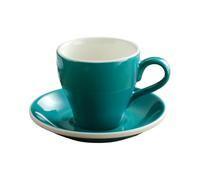 HUMOCHUSON Espresso Cups 280Ml European Ceramic Coffee Cup Suitable for Cappuccino American Latte Latte Modern Simple Style - Lake Blue