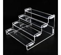 HUMOKI Clear Display Risers Stand, 4 Tier Display Stand, Acrylic Riser, Perfume Organiser, Jewelry Display Riser, Perfume Acrylics Stand, Acrylic Stands for Displays, Perfume Pop Figures Candy Jewelry