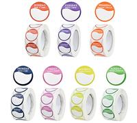 HUMOKI Days of The Week Stickers, 7 Rolls 3500 PCS Food Labels Stickers,Day Dots Food Labels, Days of The Week Labels, Day Stickers, for Commercial Kitchen, Catering Outlets-500 Labels per Roll