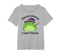 Humor ADHD Hyperactivity Disorder Hocus Pocus I Cant Focus T-Shirt, Women's Plus, Heather Grey, 6X
