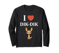 Humor Dik-Diks Animals Funny Simple i Love Dik-Dik Long Sleeve T-Shirt