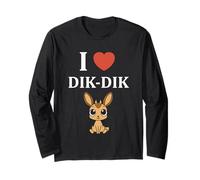Humor Dik-Diks Animals Funny Simple i Love Dik-Dik Long Sleeve T-Shirt