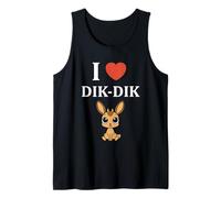 Humor Dik-Diks Animals Funny Simple i Love Dik-Dik Tank Top