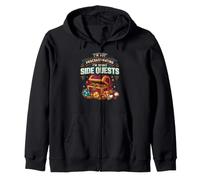 Humor for men who enjoy doing side quests after school Zip Hoodie